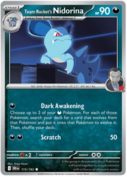 Team Rocket's Nidorina #115/182 Common | Scarlet & Violet – Destined Rivals