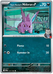 Team Rocket's Nidoran M #117/182 Common | Scarlet & Violet – Destined Rivals