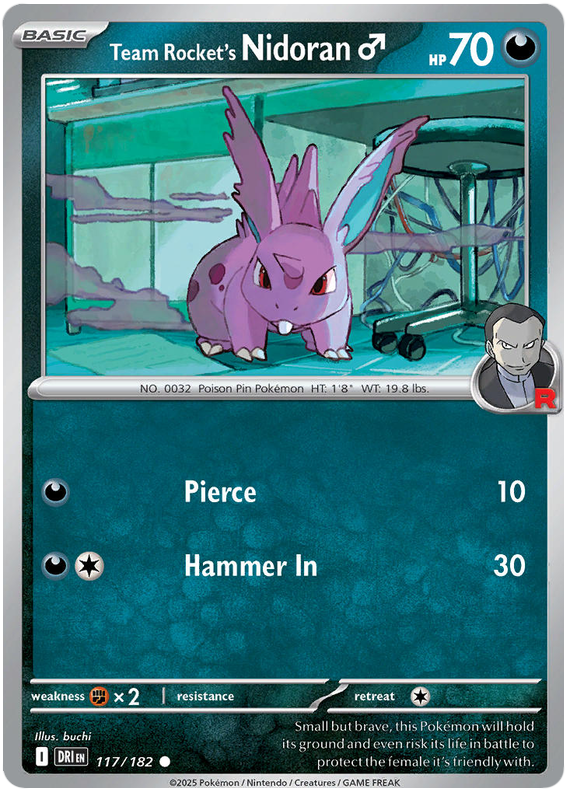 Team Rocket's Nidoran M #117/182 Common | Scarlet & Violet – Destined Rivals