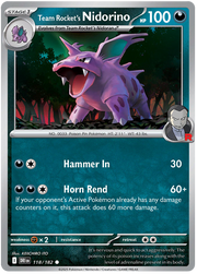 Team Rocket's Nidorino #118/182 Common | Scarlet & Violet – Destined Rivals