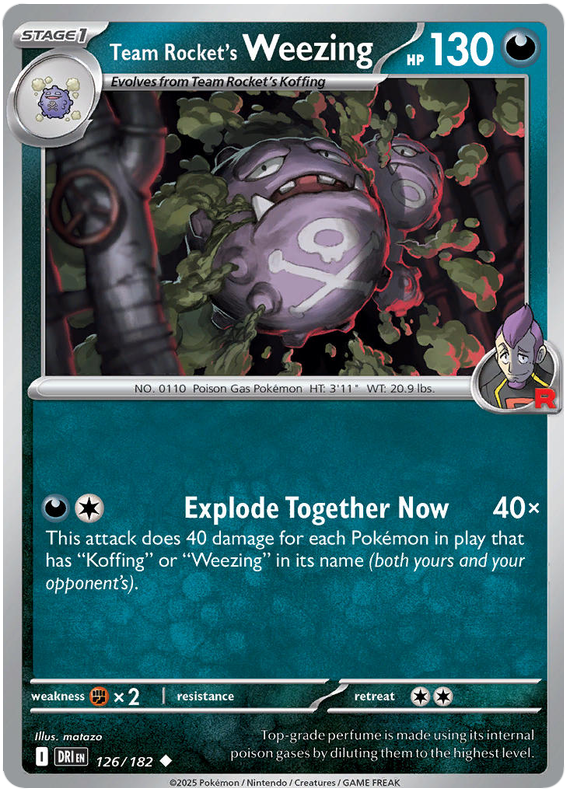 Team Rocket's Weezing #126/182 Uncommon | Scarlet & Violet – Destined Rivals
