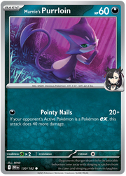 Marnie's Purrloin #130/182 Common | Scarlet & Violet – Destined Rivals