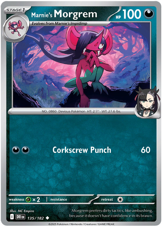 Marnie's Morgrem #135/182 Reverse Holo | Scarlet & Violet – Destined Rivals