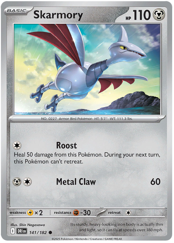 Skarmory #141/182 Common | Scarlet & Violet – Destined Rivals