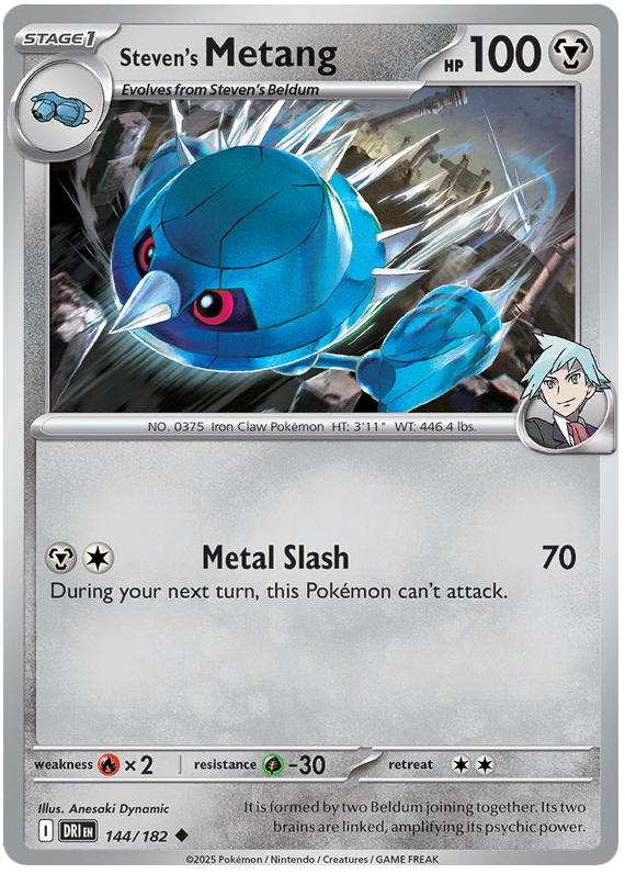Steven's Metang #144/182 Uncommon | Scarlet & Violet – Destined Rivals