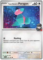 Team Rocket's Porygon #153/182 Common | Scarlet & Violet – Destined Rivals