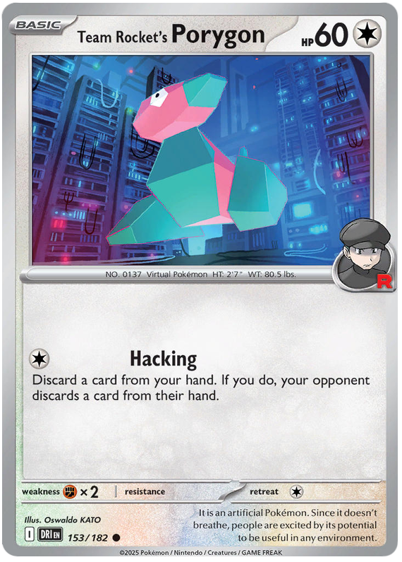 Team Rocket's Porygon #153/182 Reverse Holo | Scarlet & Violet – Destined Rivals