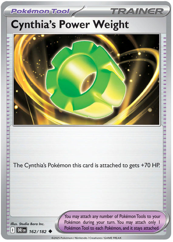 Cynthia's Power Weight #162/182 Reverse Holo | Scarlet & Violet – Destined Rivals