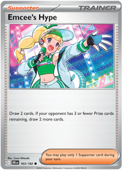Emcee's Hype #163/182 Reverse Holo | Scarlet & Violet – Destined Rivals