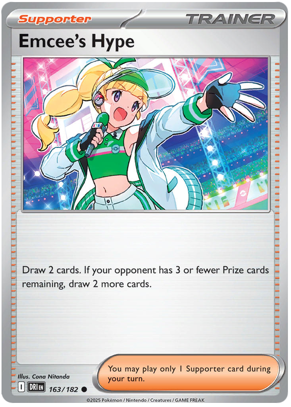 Emcee's Hype #163/182 Reverse Holo | Scarlet & Violet – Destined Rivals