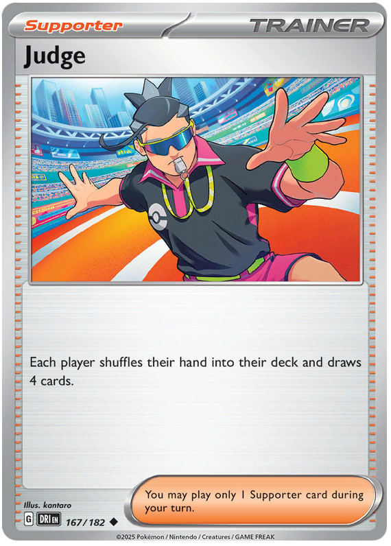 Judge #167/182 Reverse Holo | Scarlet & Violet – Destined Rivals