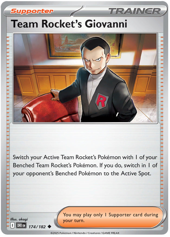 Team Rocket's Giovanni #174/182 Reverse Holo | Scarlet & Violet – Destined Rivals