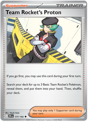 Team Rocket's Proton #177/182 Uncommon | Scarlet & Violet – Destined Rivals