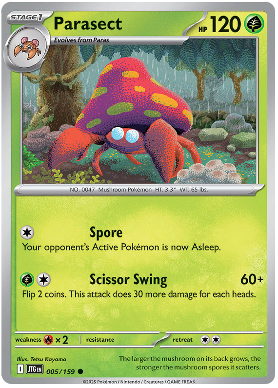 Parasect #005/159 Reverse Holo | Scarlet & Violet – Journey Together