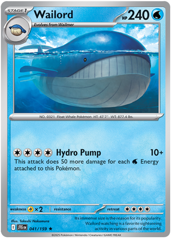 Wailord #041/159 Holo Rare | Scarlet & Violet – Journey Together