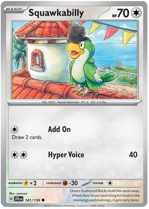 Squawkabilly #141/159 Common | Scarlet & Violet – Journey Together