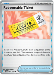 Redeemable Ticket #156/159 Uncommon | Scarlet & Violet – Journey Together