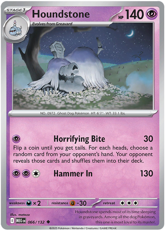 Houndstone #066/132 Uncommon | Mega Evolution