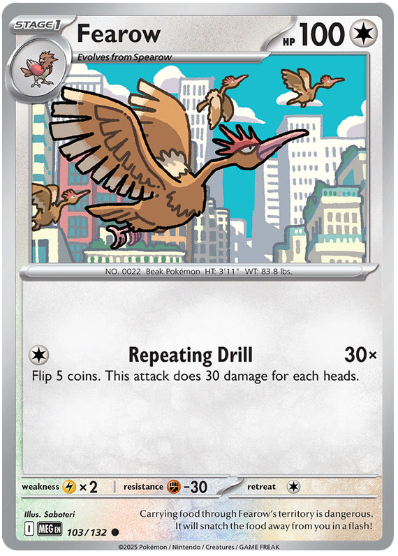 Fearow #103/132 Common | Mega Evolution