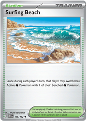 Surfing Beach #129/132 Reverse Holo | Mega Evolution