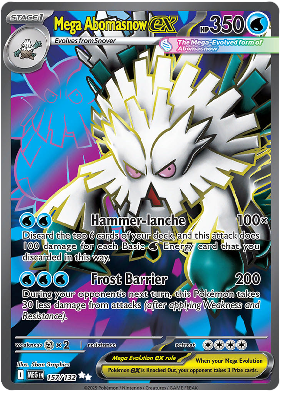 Mega Abomasnow ex #157/132 Ultra Rare | Mega Evolution