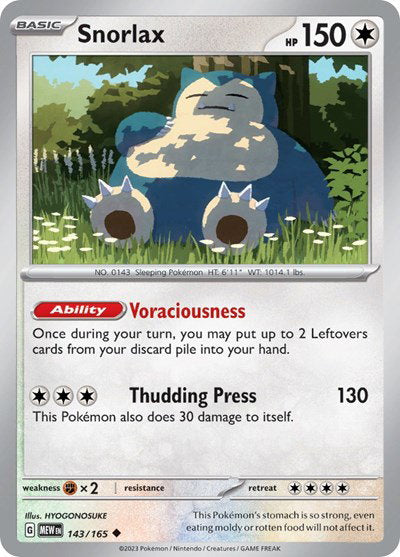 Snorlax #143/165 Reverse Holo | Scarlet & Violet – 151