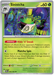 Sinistcha #006/084 Reverse Holo | Pitch Black