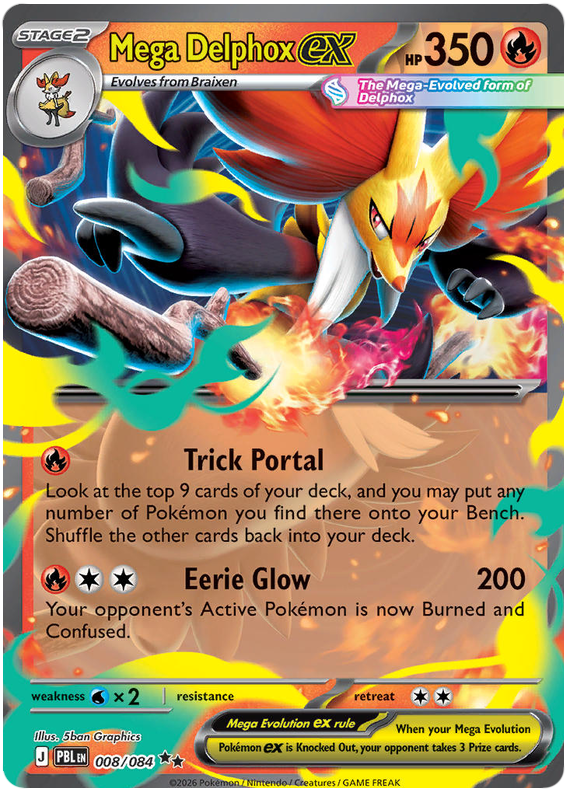 Mega Delphox ex #008/084 Double Rare | Pitch Black