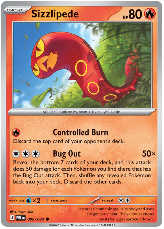 Sizzlipede #009/084 Reverse Holo | Pitch Black