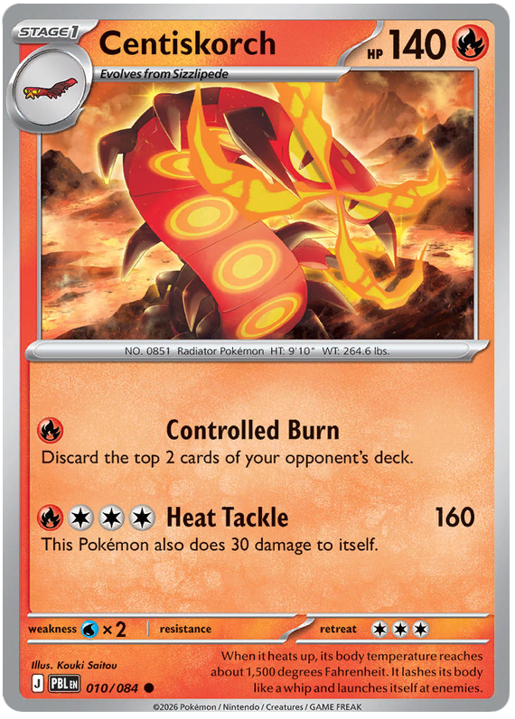 Centiskorch #010/084 Reverse Holo | Pitch Black