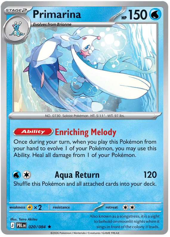 Primarina #020/084 Reverse Holo | Pitch Black
