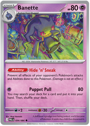 Banette #034/084 Reverse Holo | Pitch Black