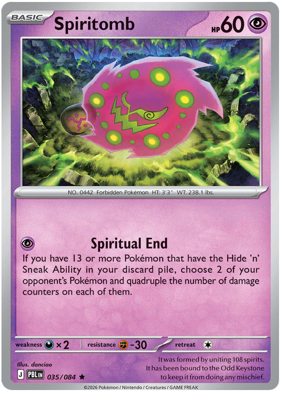 Spiritomb #035/084 Reverse Holo | Pitch Black