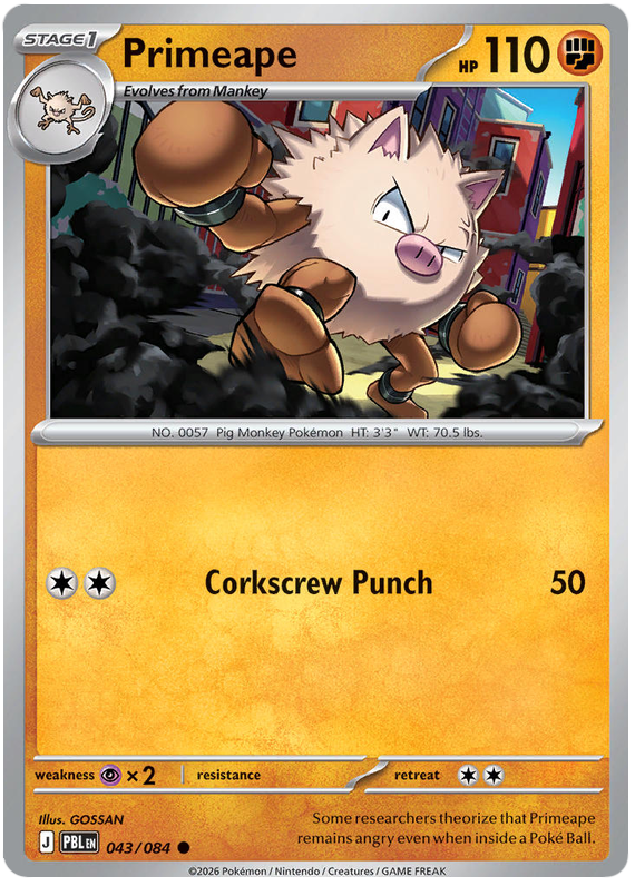 Primeape #043/084 Reverse Holo | Pitch Black