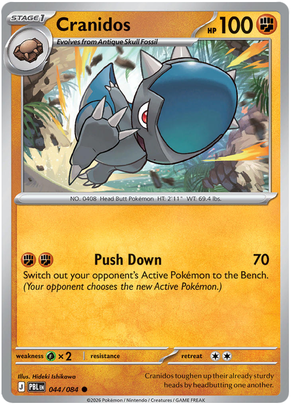 Cranidos #044/084 Reverse Holo | Pitch Black