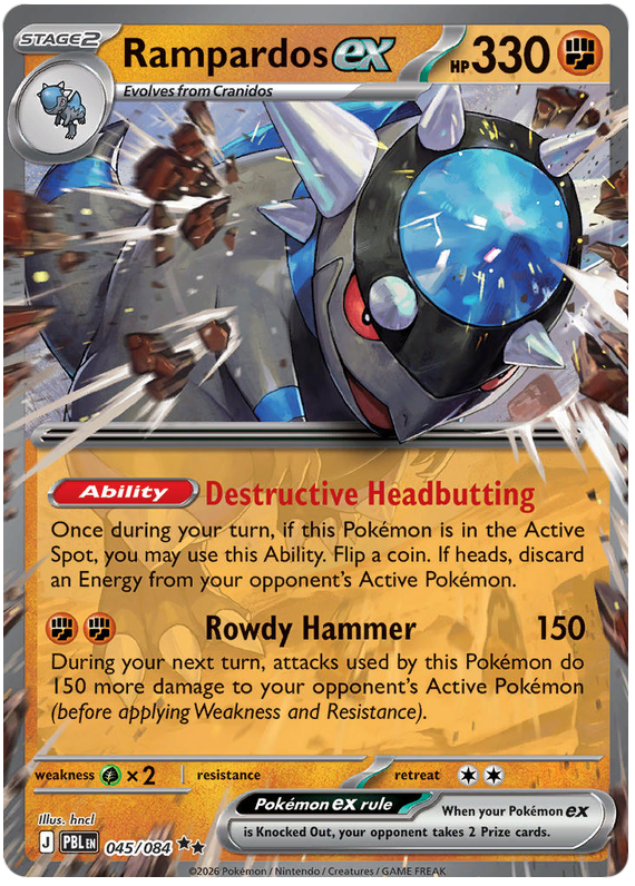 Rampardos ex #045/084 Double Rare | Pitch Black