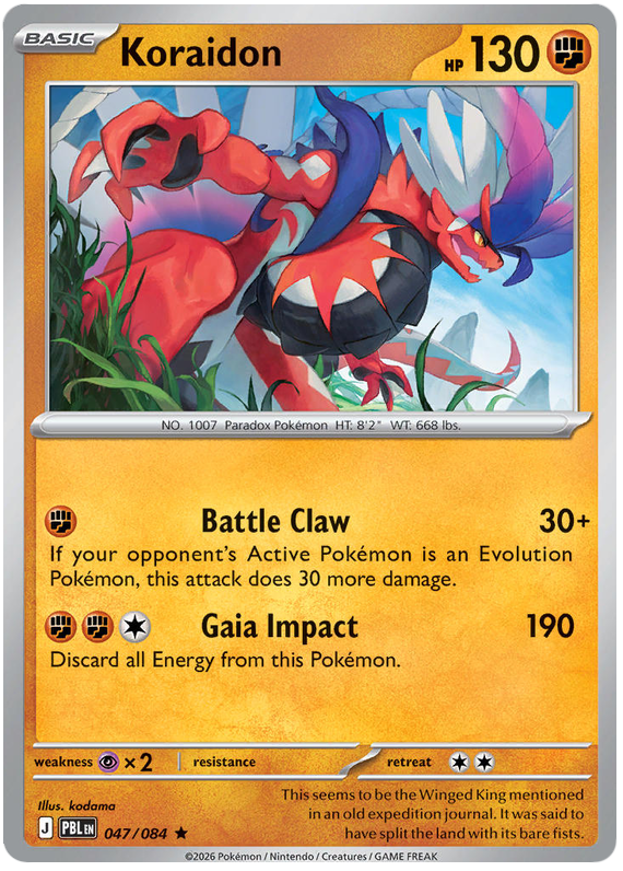 Koraidon #047/084 Reverse Holo | Pitch Black
