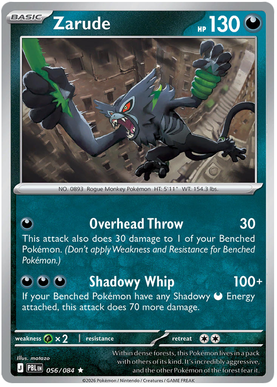 Zarude #056/084 Reverse Holo | Pitch Black