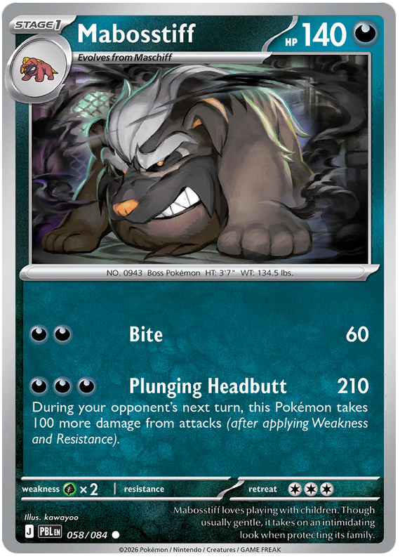 Mabosstiff #058/084 Common | Pitch Black