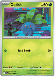 Oddish #001/094 Reverse Holo | Mega Evolution – Phantasmal Flames