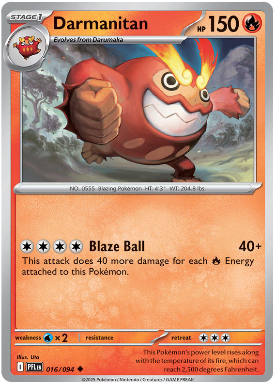 Darmanitan #016/094 Uncommon | Mega Evolution – Phantasmal Flames
