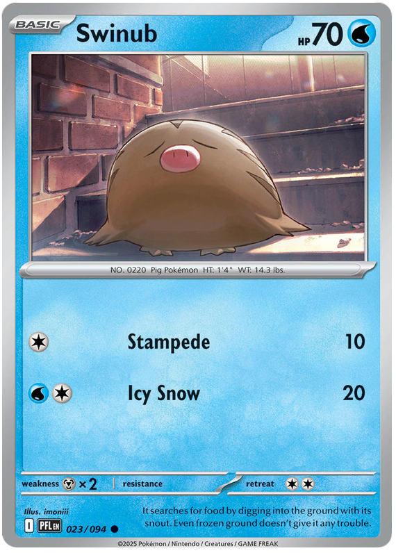 Swinub #023/094 Common | Mega Evolution – Phantasmal Flames
