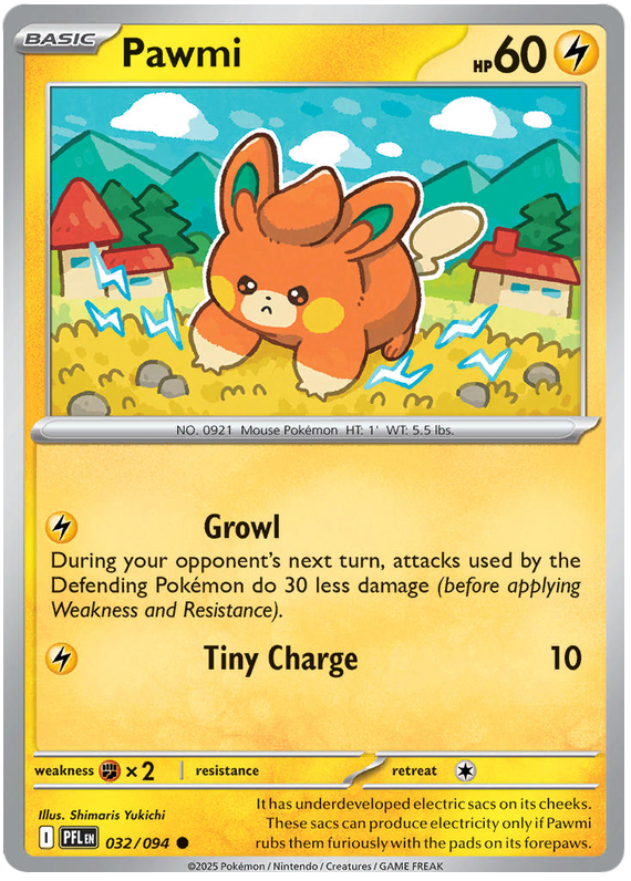 Pawmi #032/094 Common | Mega Evolution – Phantasmal Flames