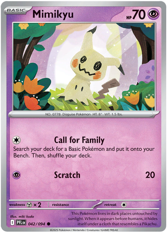 Mimikyu #042/094 Common | Mega Evolution – Phantasmal Flames
