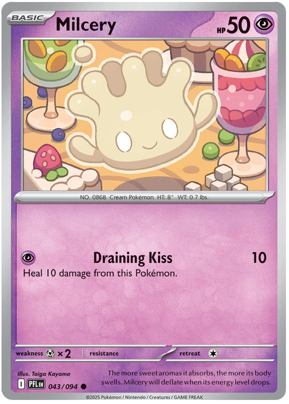 Milcery #043/094 Common | Mega Evolution – Phantasmal Flames
