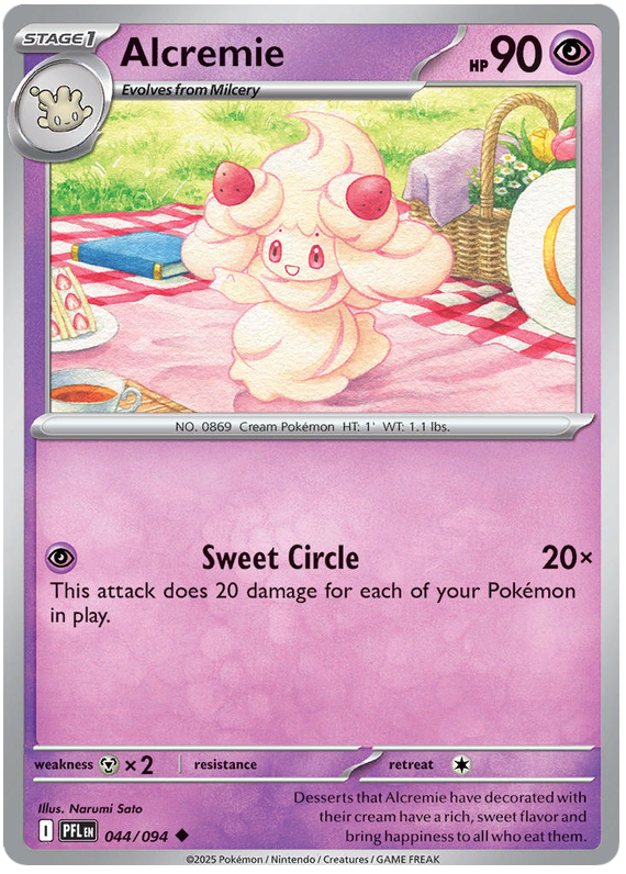Alcremie #044/094 Uncommon | Mega Evolution – Phantasmal Flames