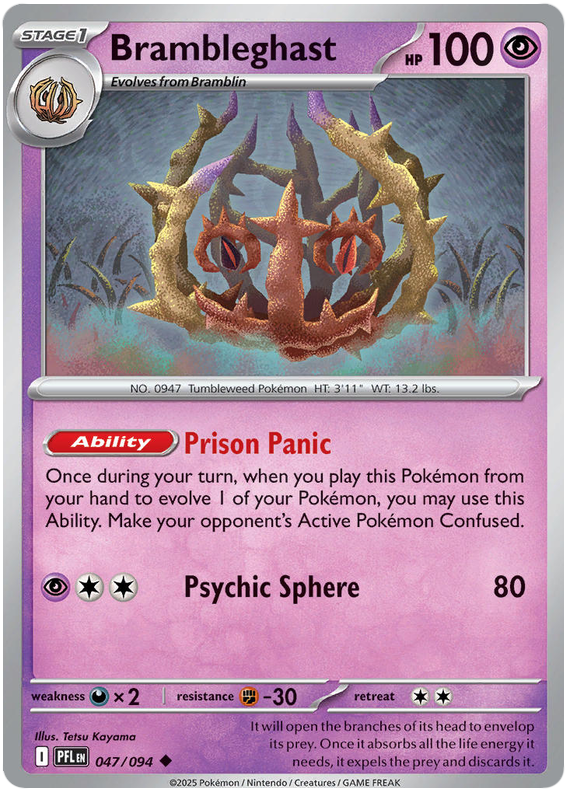 Brambleghast #047/094 Uncommon | Mega Evolution – Phantasmal Flames