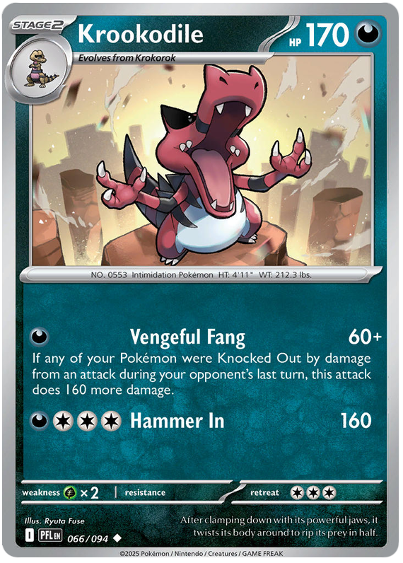 Krookodile #066/094 Uncommon | Mega Evolution – Phantasmal Flames