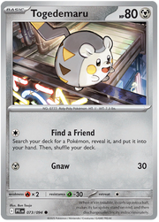 Togedemaru #073/094 Common | Mega Evolution – Phantasmal Flames