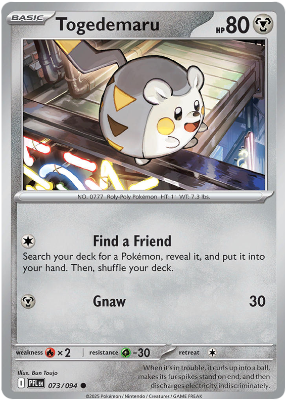 Togedemaru #073/094 Common | Mega Evolution – Phantasmal Flames